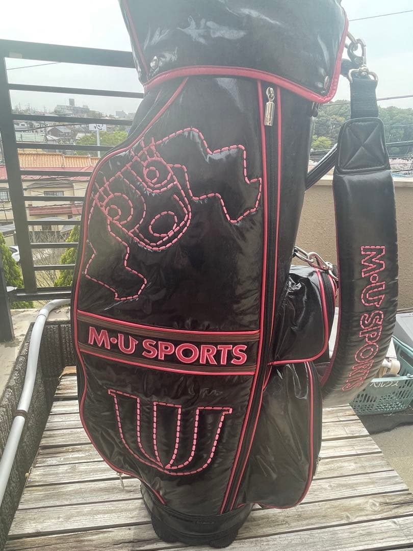 M-U SPORTS ゴルフバッグ 黒/ピンク