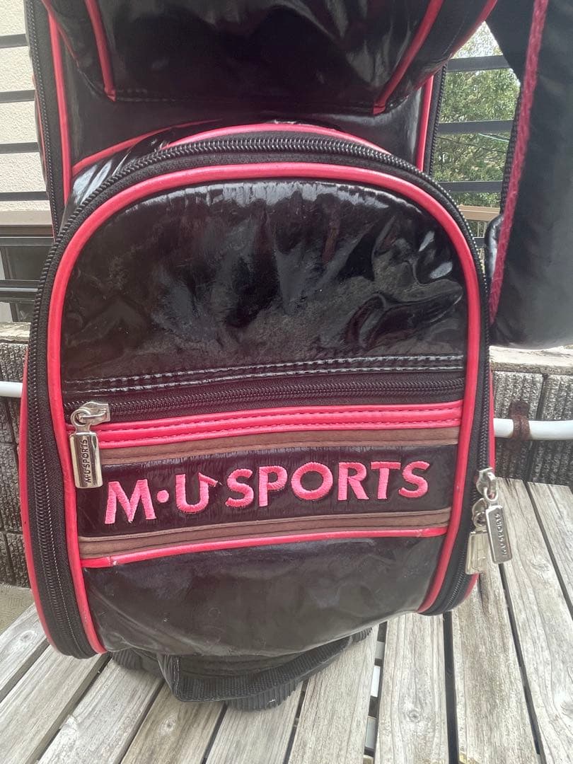 M-U SPORTS ゴルフバッグ 黒/ピンク