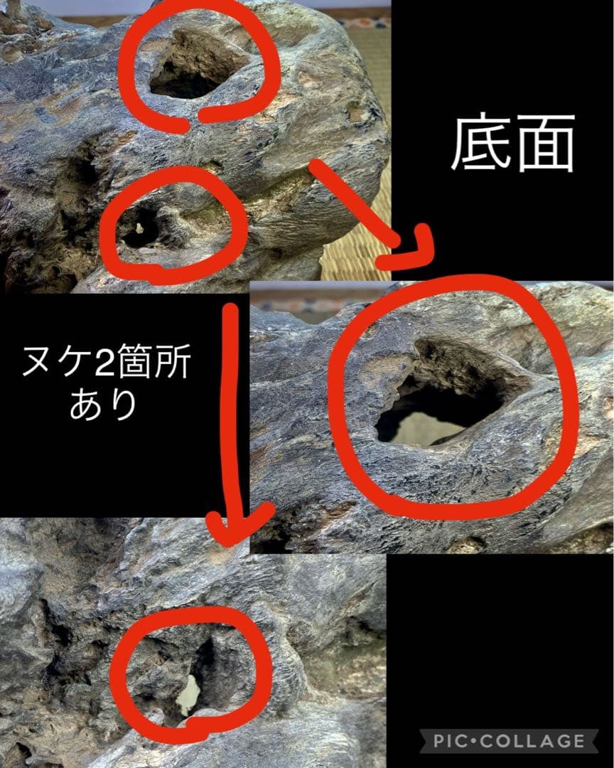 2500 揖斐川石 ウブ『天邪鬼』桐箱付 2箇所ヌケあり 水石 置物 鑑賞石