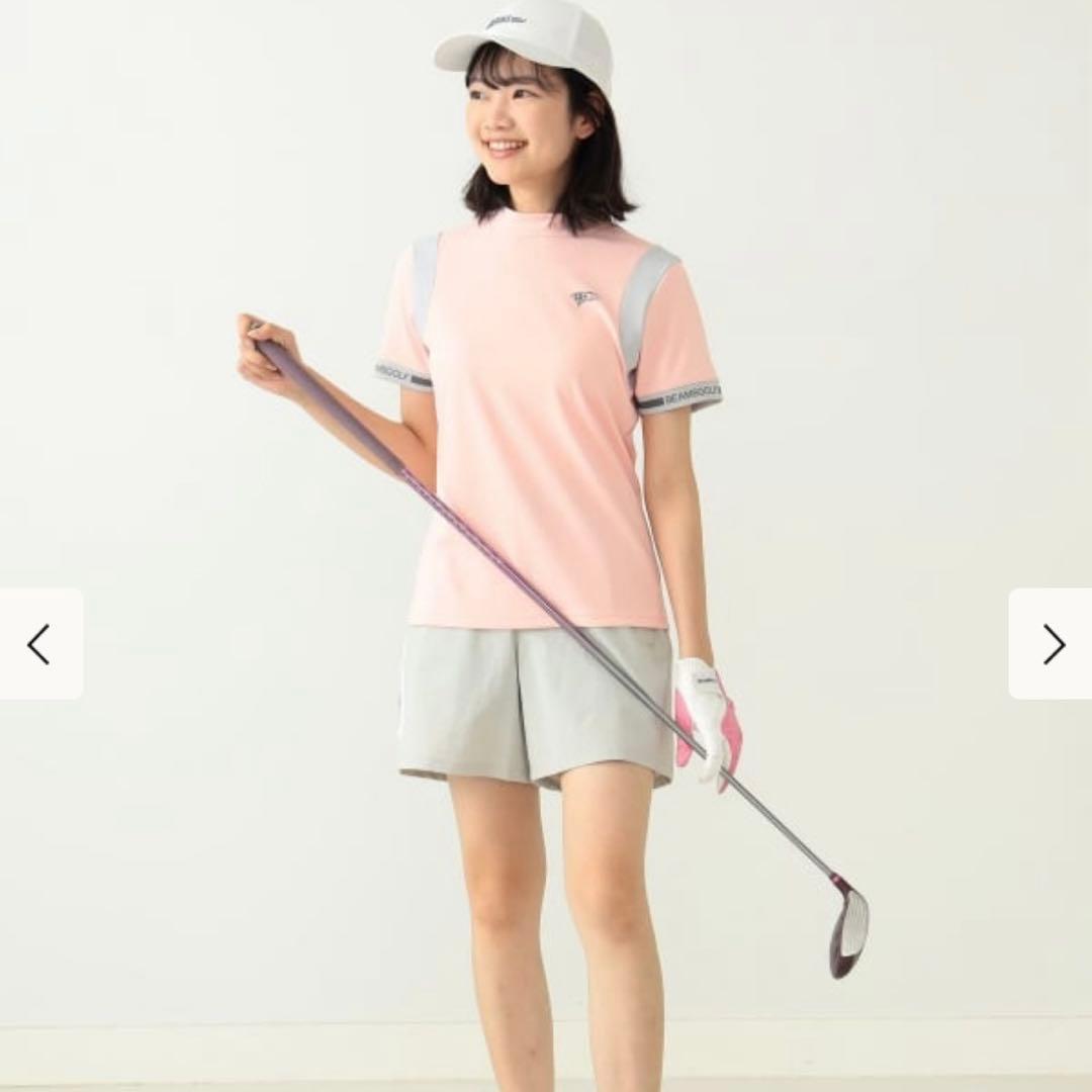 新品 BEAMS GOLF バックメッシュ モックネックシャツ