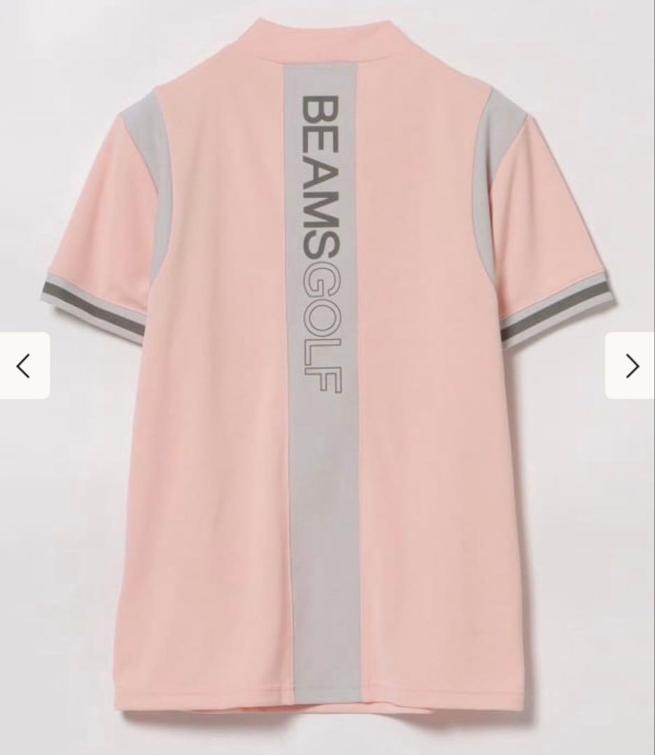 新品 BEAMS GOLF バックメッシュ モックネックシャツ