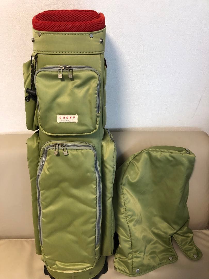 【送料込み】廃盤希少品　ONOFF オノフ キャディバッグ　ナイロン グリーン