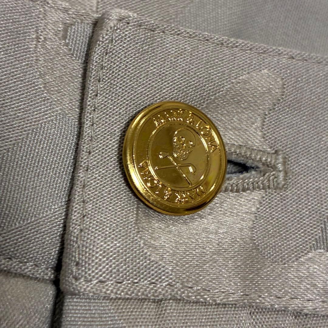 MARK & LONA 現行 刺繍 金 ゴールド 金刺繍 ハーフパンツ ゴルフ