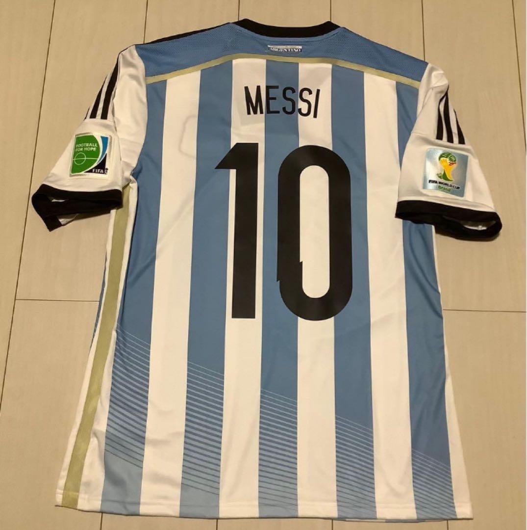 アルゼンチン代表　メッシ　2014 W杯　ホーム　ユニフォーム　タグ付　未使用品