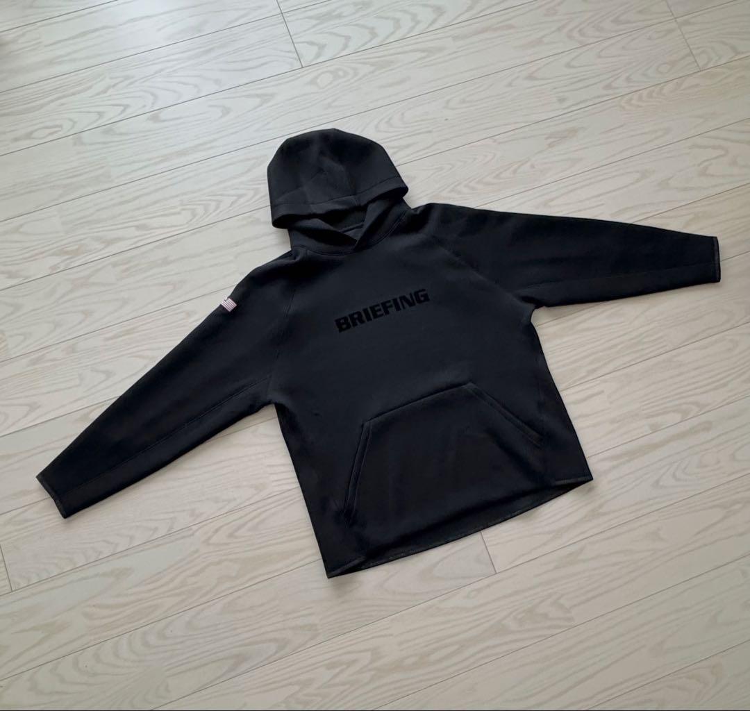 ★ブリーフィング　MEN'S LOGO HOODIE ブラック　L