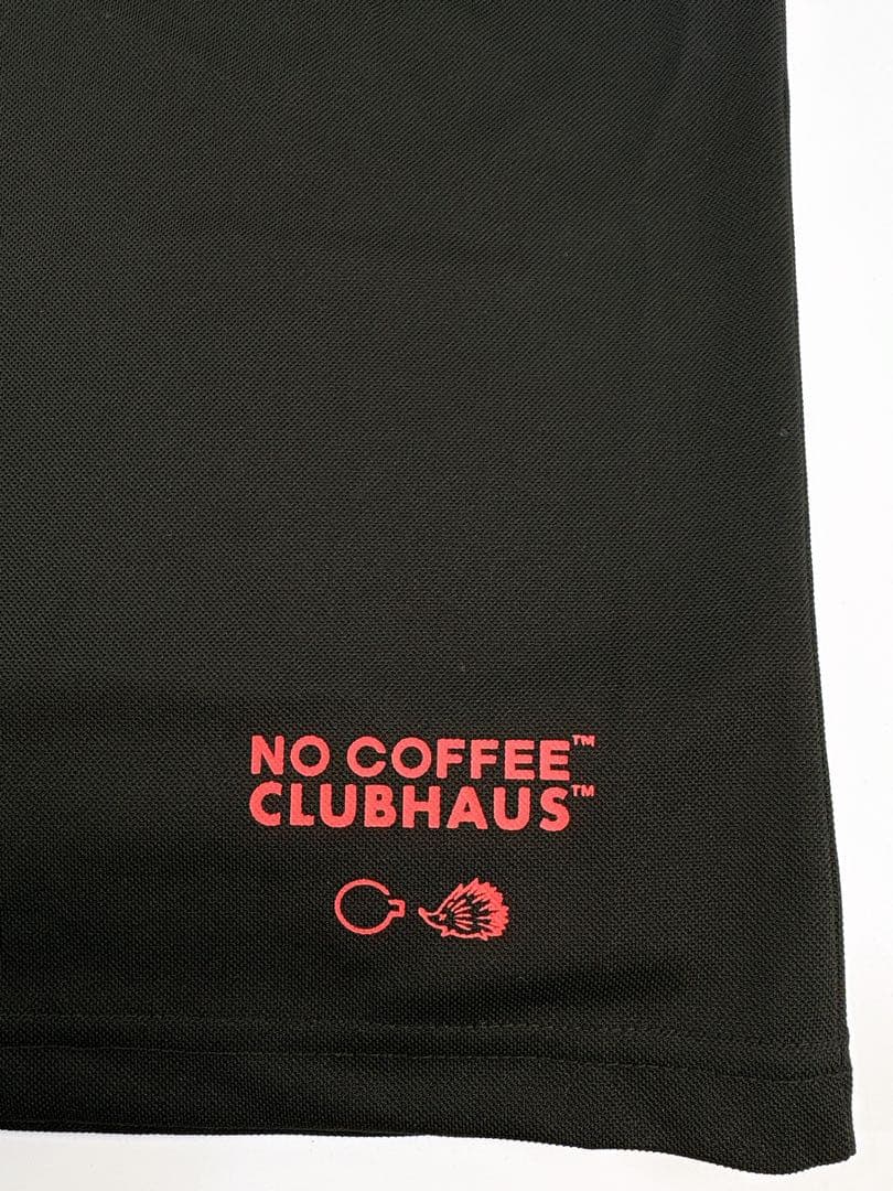 美品 NO COFFEE CLUBHAUS ポロシャツ 黒 半袖　コラボ　995