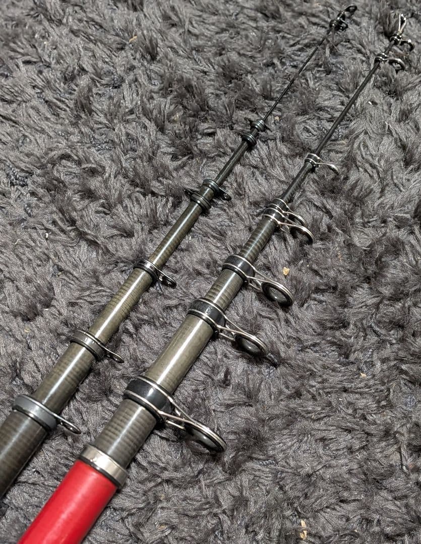 がまかつがま磯シルバー2号5.6mSICガイド&がま磯3号5.4m遠投ガイド