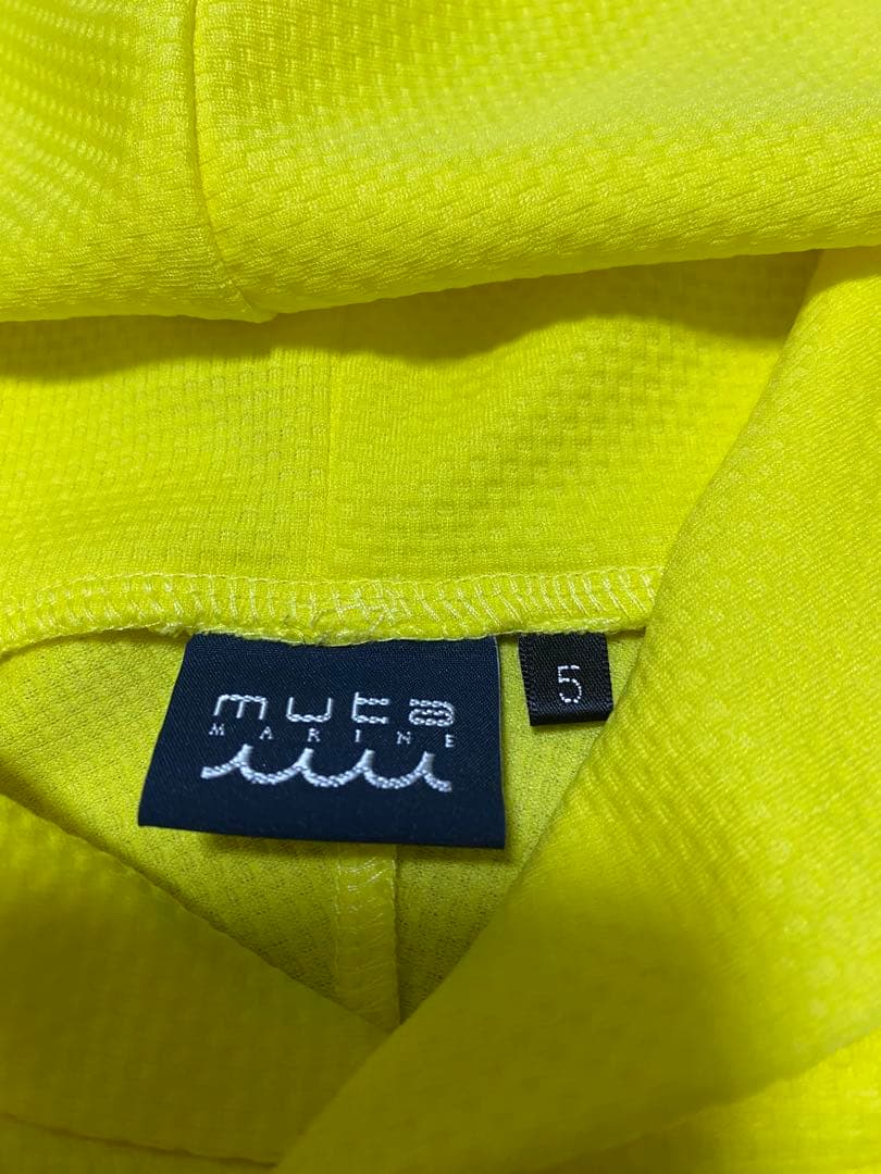 muta MARINE 半袖プルオーバーパーカー 5 Ｍイエロー定価16500円