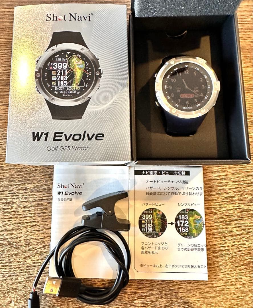 【3/29限定】Shot Navi W1 Evolve ゴルフGPS ウォッチ