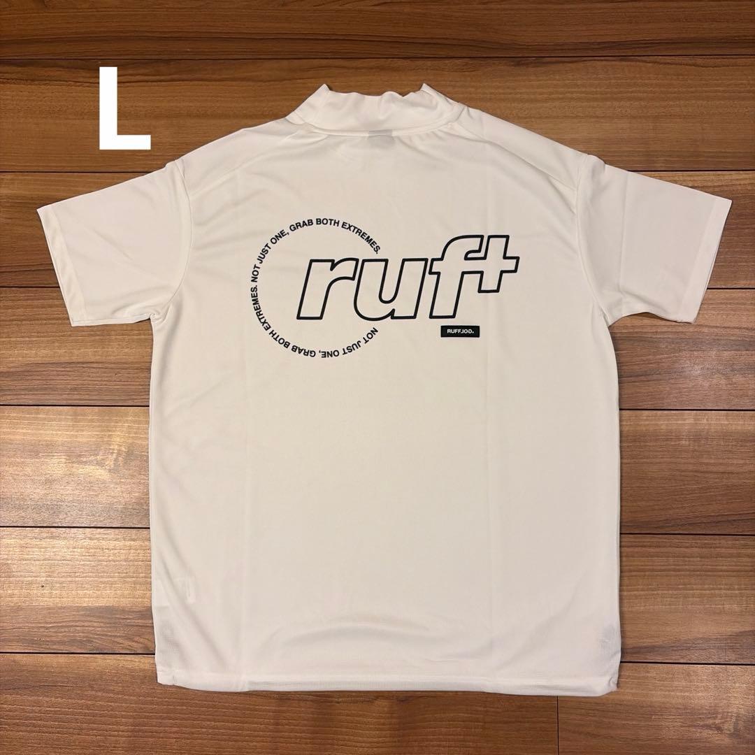 RUFFLOG ラフロッグ　ホワイト　モックネック Lサイズ