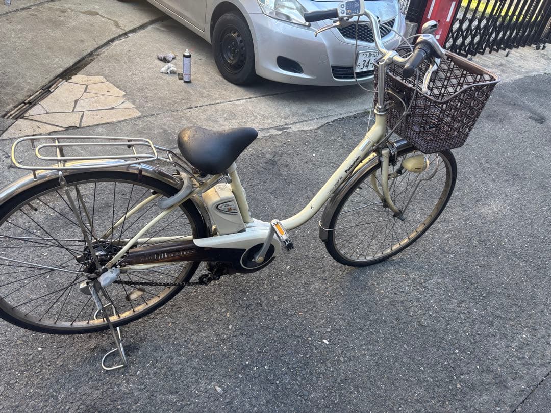 kame Panasonic 電動アシスト自転車 シティタイプ クリーム色