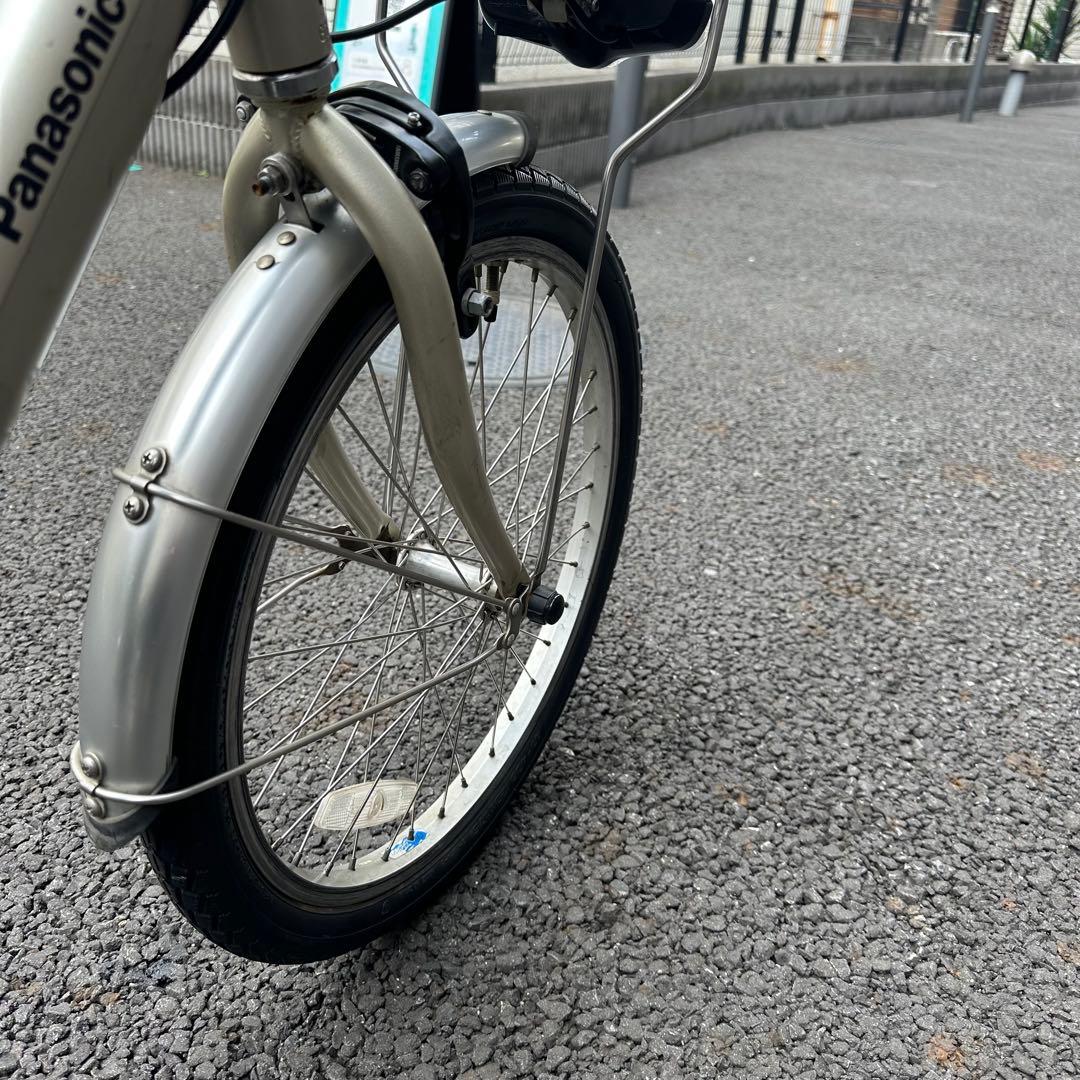 最終価格パナソニック現行ビビ電動自転車 新基準8Ahバッテリー　前カゴ付き