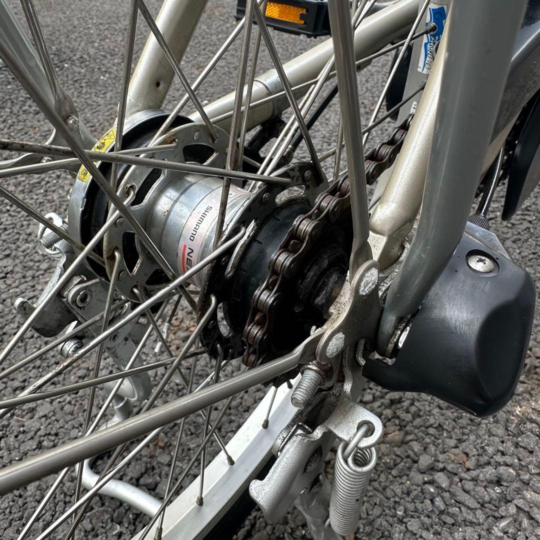 最終価格パナソニック現行ビビ電動自転車 新基準8Ahバッテリー　前カゴ付き