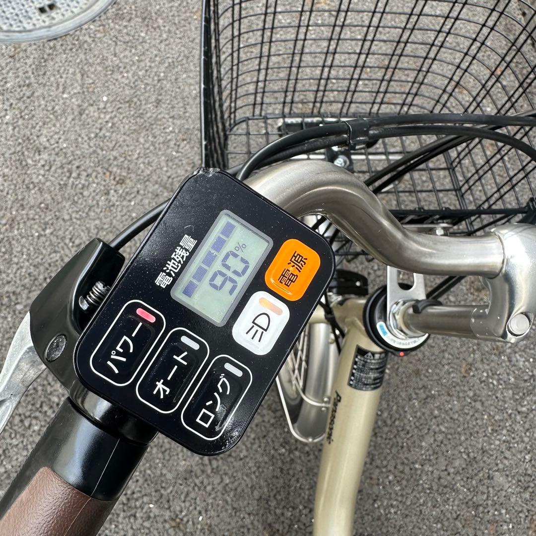 最終価格パナソニック現行ビビ電動自転車 新基準8Ahバッテリー　前カゴ付き