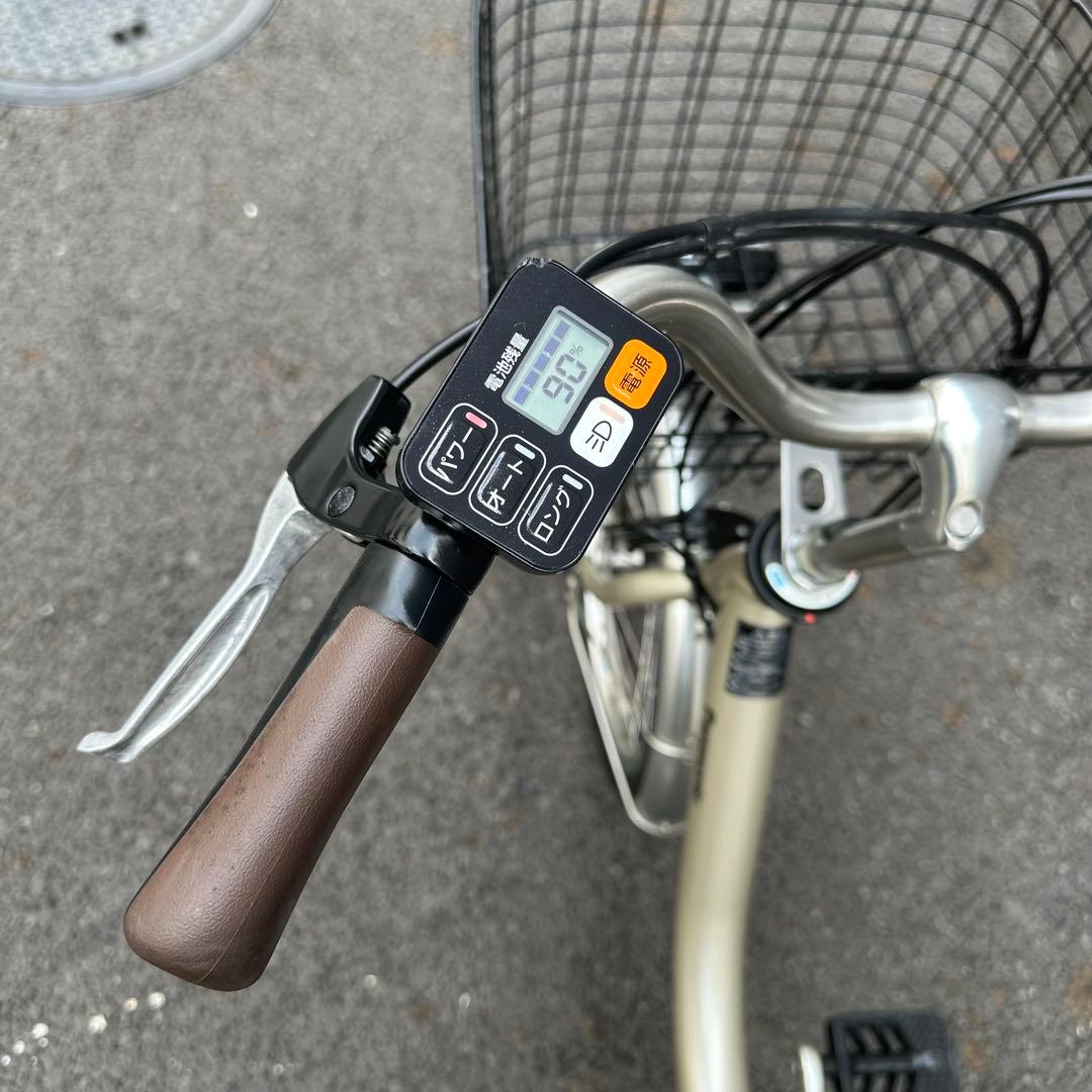 最終価格パナソニック現行ビビ電動自転車 新基準8Ahバッテリー　前カゴ付き