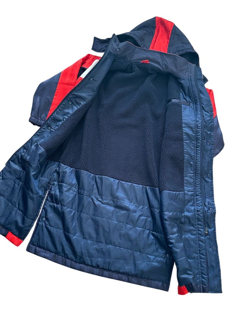 PUMA プーマ　ベンチコート　防寒　ネイビー×レッド　140