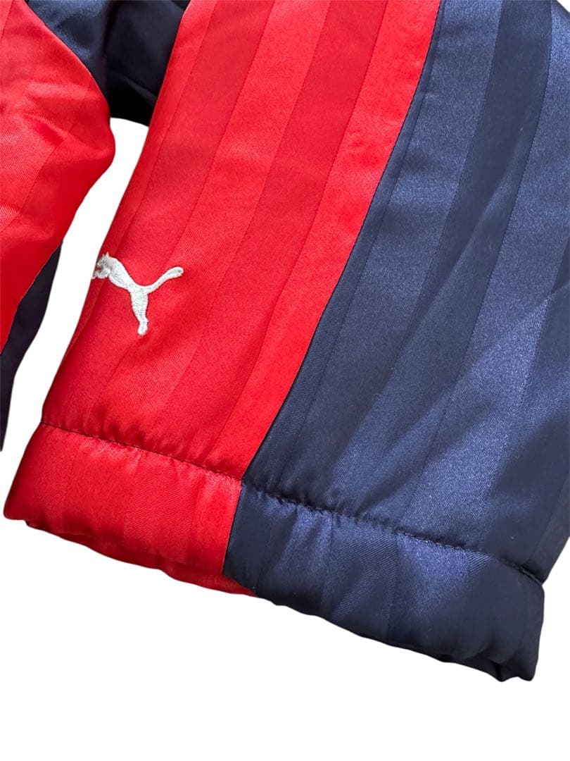 PUMA プーマ　ベンチコート　防寒　ネイビー×レッド　140