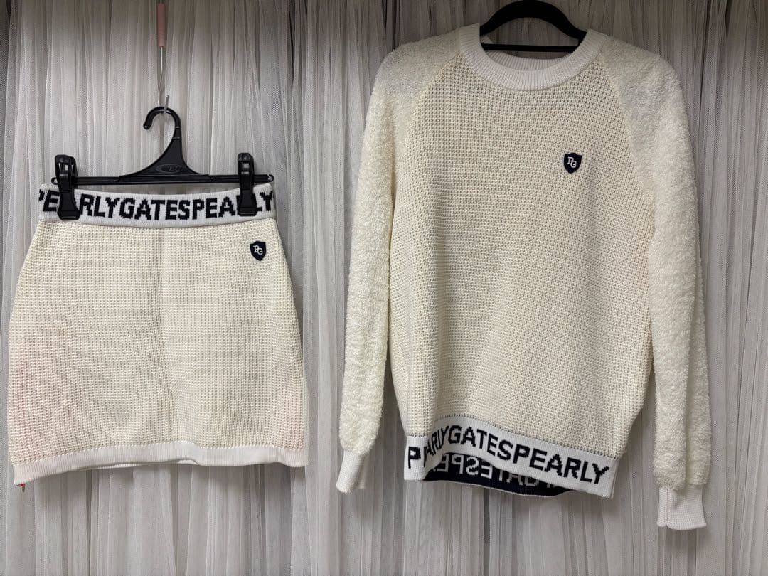 PEARLY GATES セーター・スカートセット ホワイト