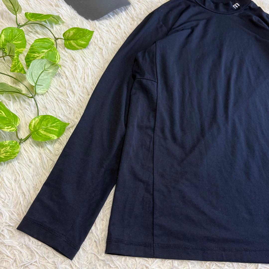 【トラビスマシュー】美品 モックネック ブラック 刺繍ロゴ XL メンズ 長袖