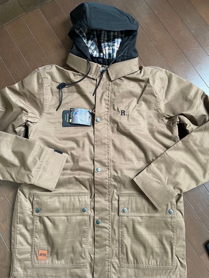 【新品】RPM ベージュ 防水加工スノーボードウェア&ビブパンツ