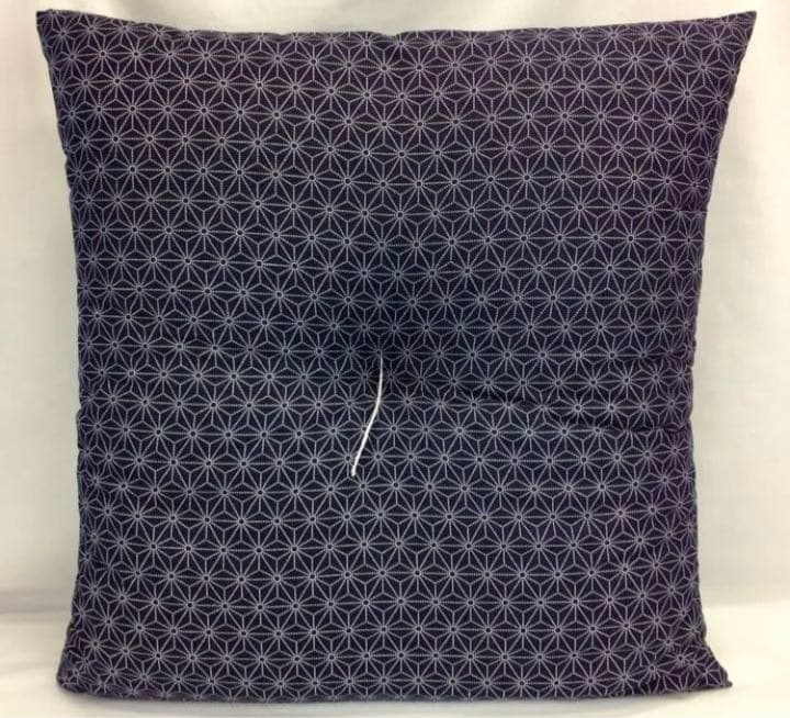【新品工場より出来たて発送】座布団麻の葉55x59cm 銘仙判 本体 紺5枚組