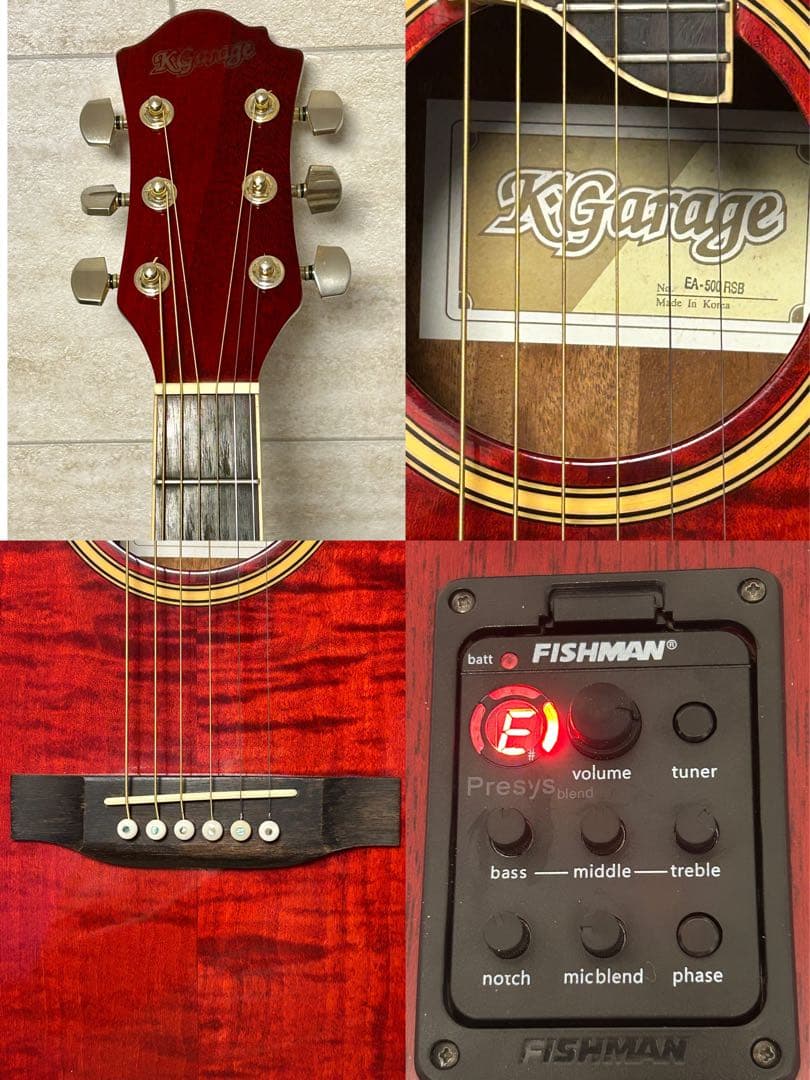 K-Garage EA-500RSB美品 FISHMAN上位 チューナー付き