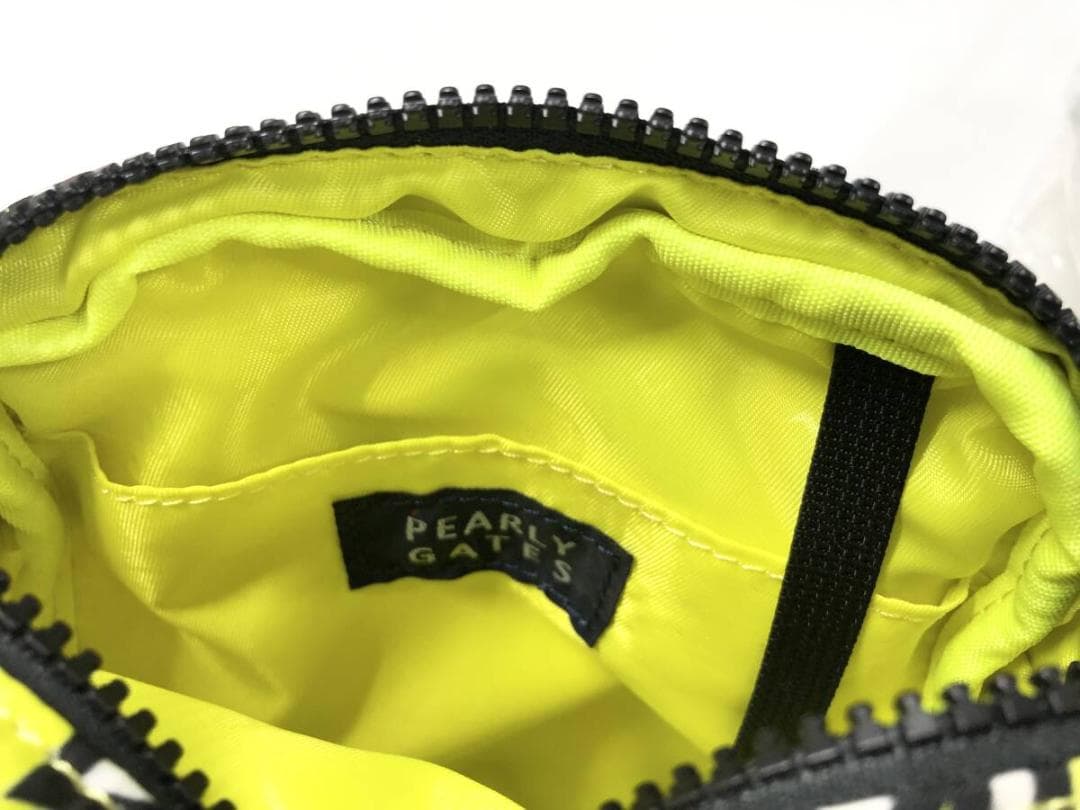 ○★新品未使用　PEARLY GATES　ハードエレキ柄　マルチポーチ　イエロー