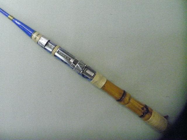 085★手作り(テトラ竿)【全長120㎝】【イセエビ釣りなど】【負荷重り20号】