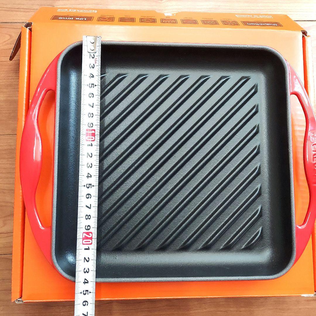 LE CREUSET 赤 グリルパン ブラシ付き