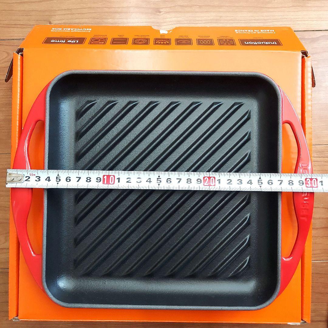 LE CREUSET 赤 グリルパン ブラシ付き