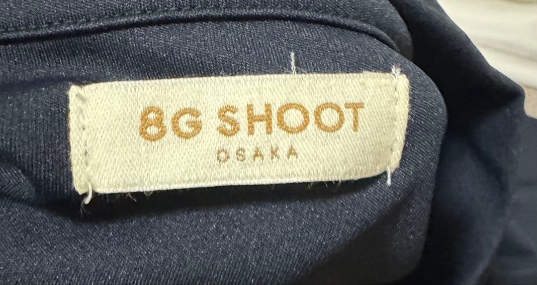 8G SHOOT ロゴプリントモックネックロングスリーブシャツ ブラック XL