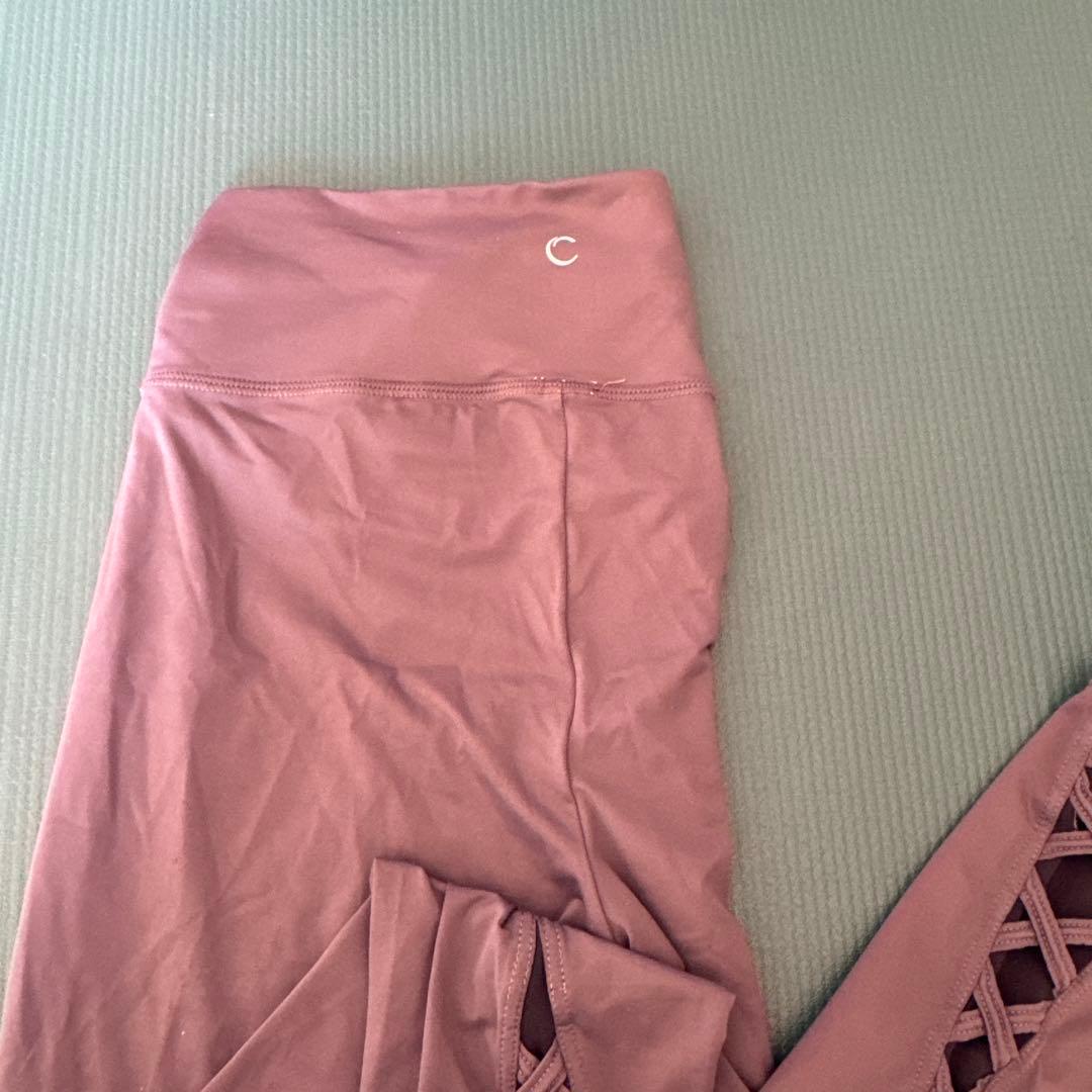 【チャコット】バックレースアップレギンス　M　ダークグレー