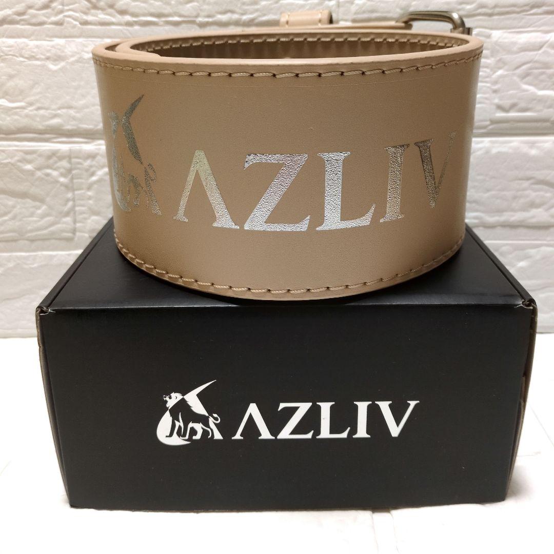 AZLIV パワーベルトAZ8 MFレザー トレーニング 軽量 耐久性 Mサイズ