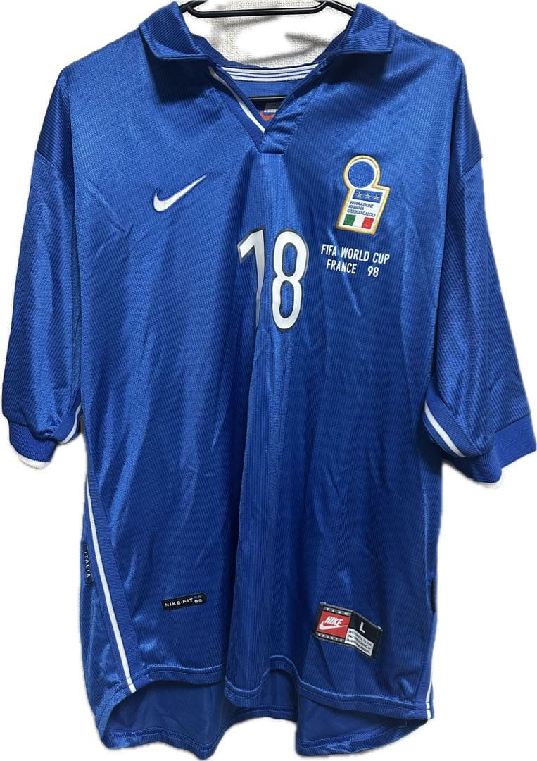【国内正規品】98 イタリア代表 ロベルト バッジョ半袖 当時物レプリカ