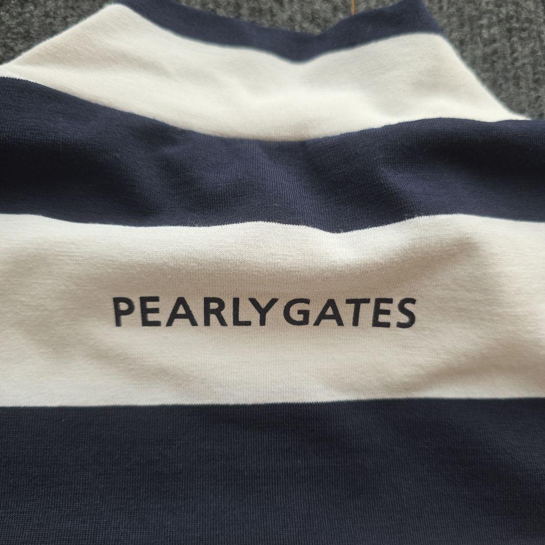 PEARLY GATES ストライプモックネックシャツ