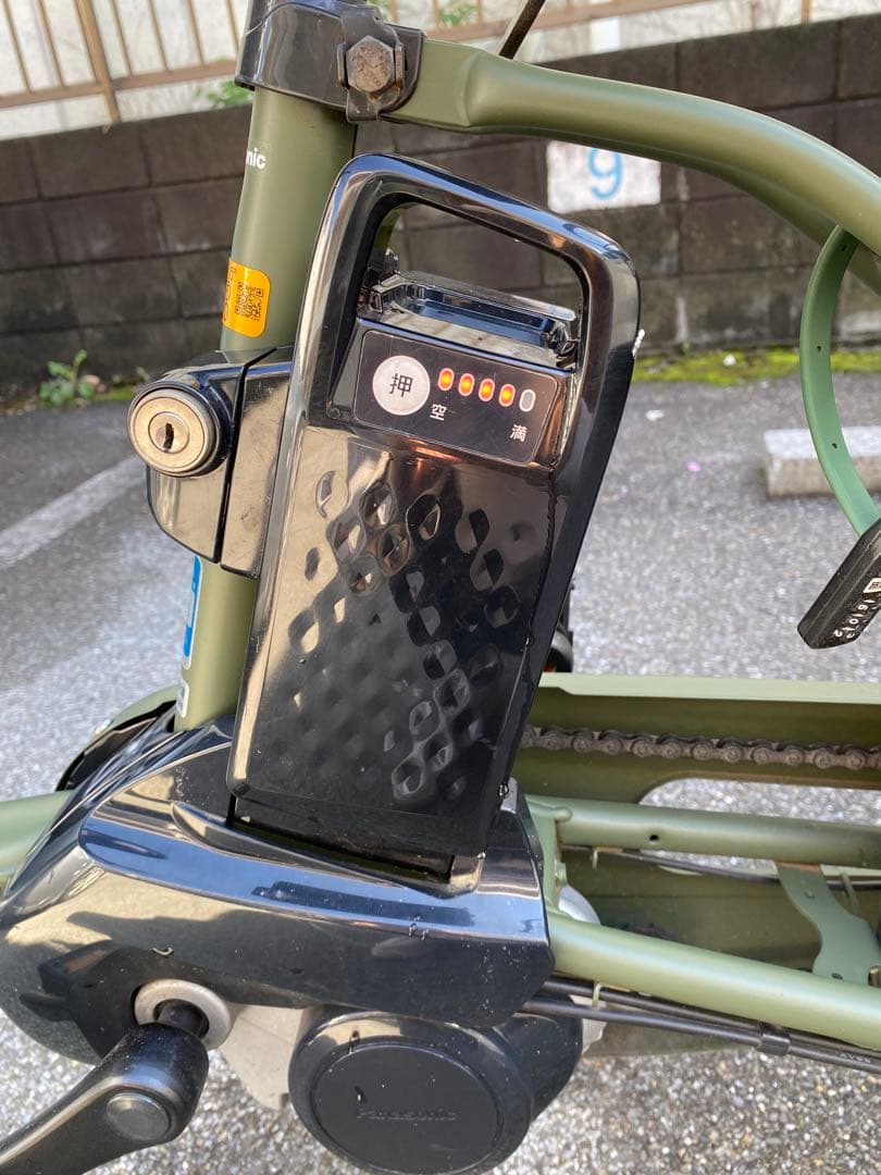電動アシスト自転車 チャイルドシート付き マットモスグリーン（カーキー色）