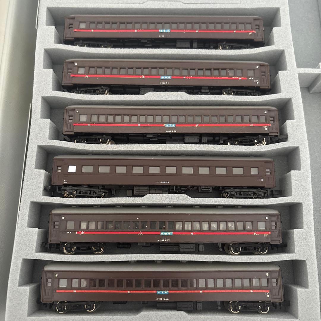 94、鉄道模型 7両編成 ダークブラウン