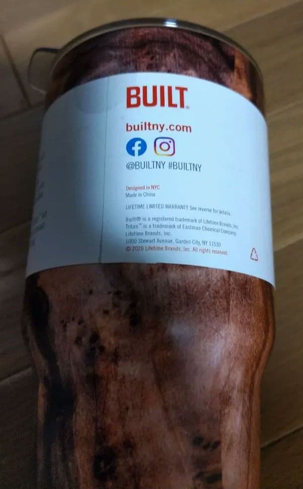 BUILTタンブラー木目調887mlキャンプBBQアウトドアGYMワイルドXXL