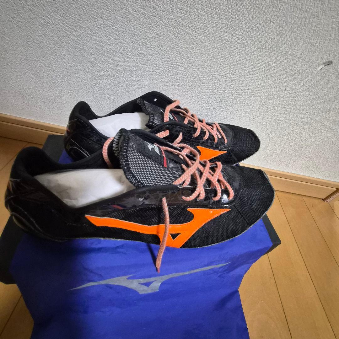 【廃盤品】Mizuno クロノオニキス 黒/オレンジ