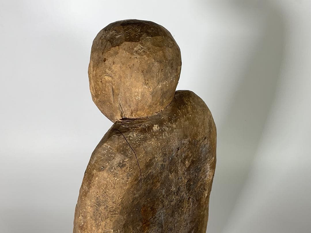 古い木彫仏　民間仏　木地師　地蔵　民藝　仏像　仏教美術　高さ約40cm