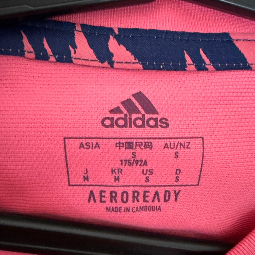 adidas レアル・マドリード ピンク シャツ M