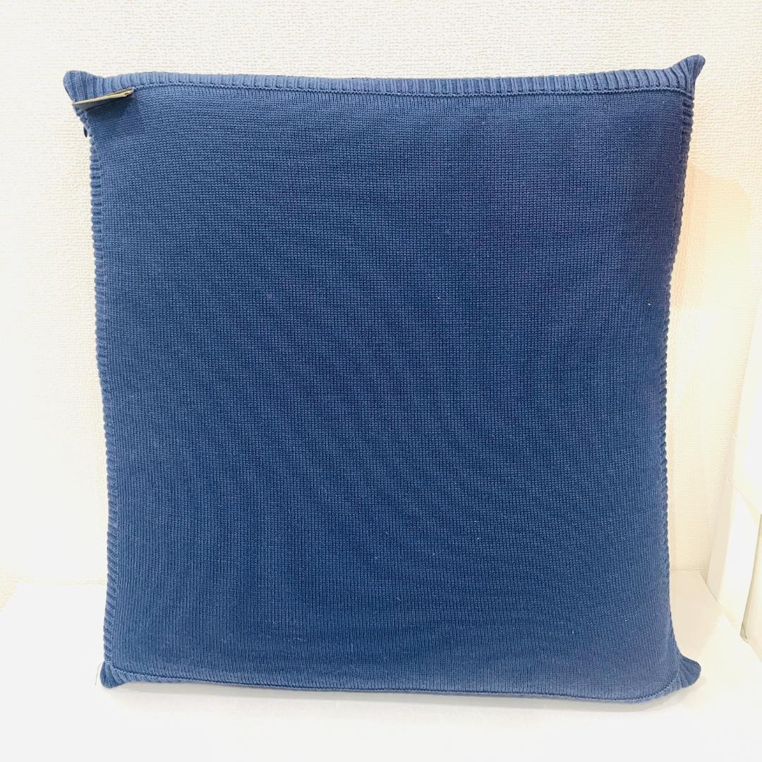 Y2505-302 FENDI フェンディ クッション 替えカバー付き 紺・白
