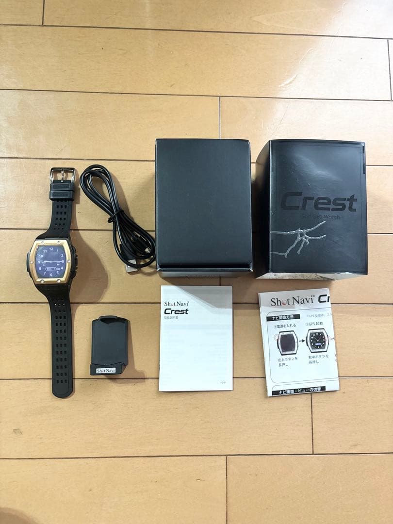 Shot Navi Crestブラック×ローズゴールド GPSゴルフナビ