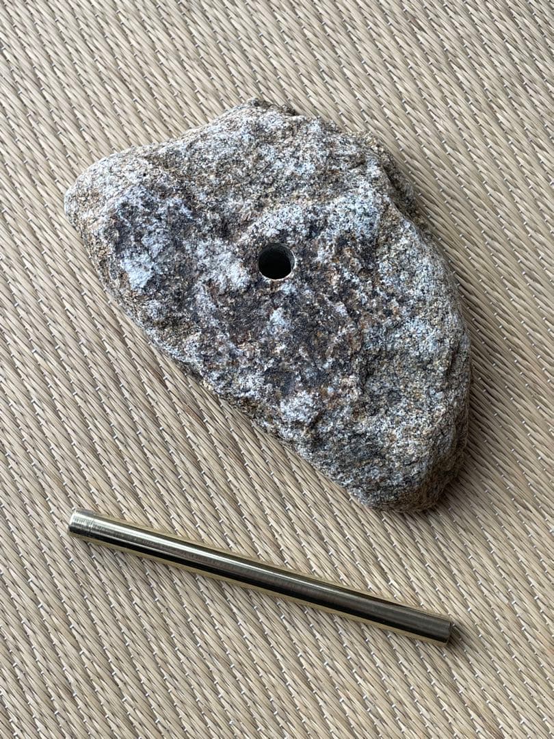 レア　希少品　庵治石　一輪挿し
