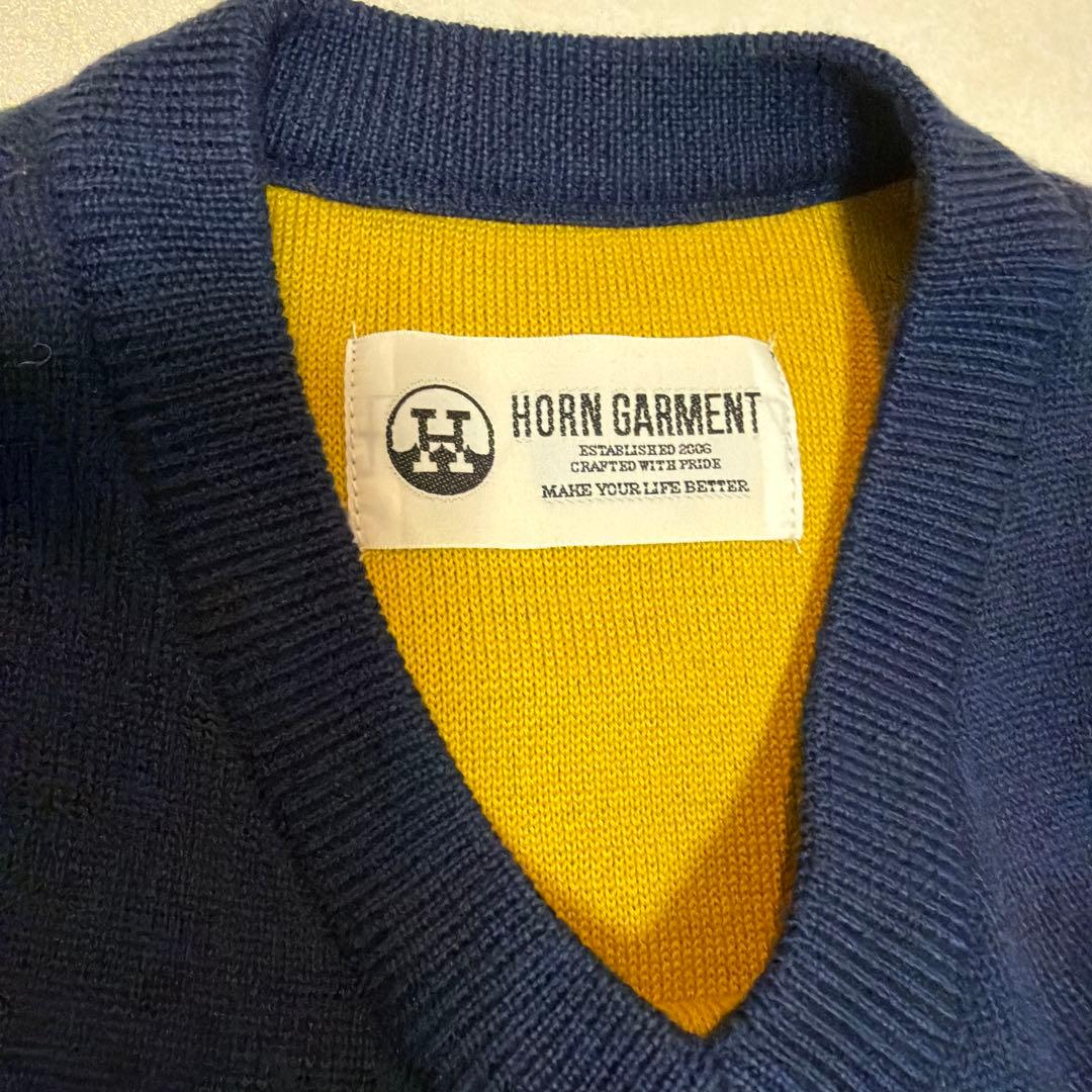 HORN GARMENT ストライプ ノースリーブベスト