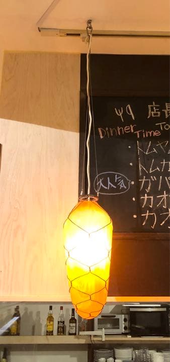 ハンドメイド 琉球ガラス吊し型ランプ