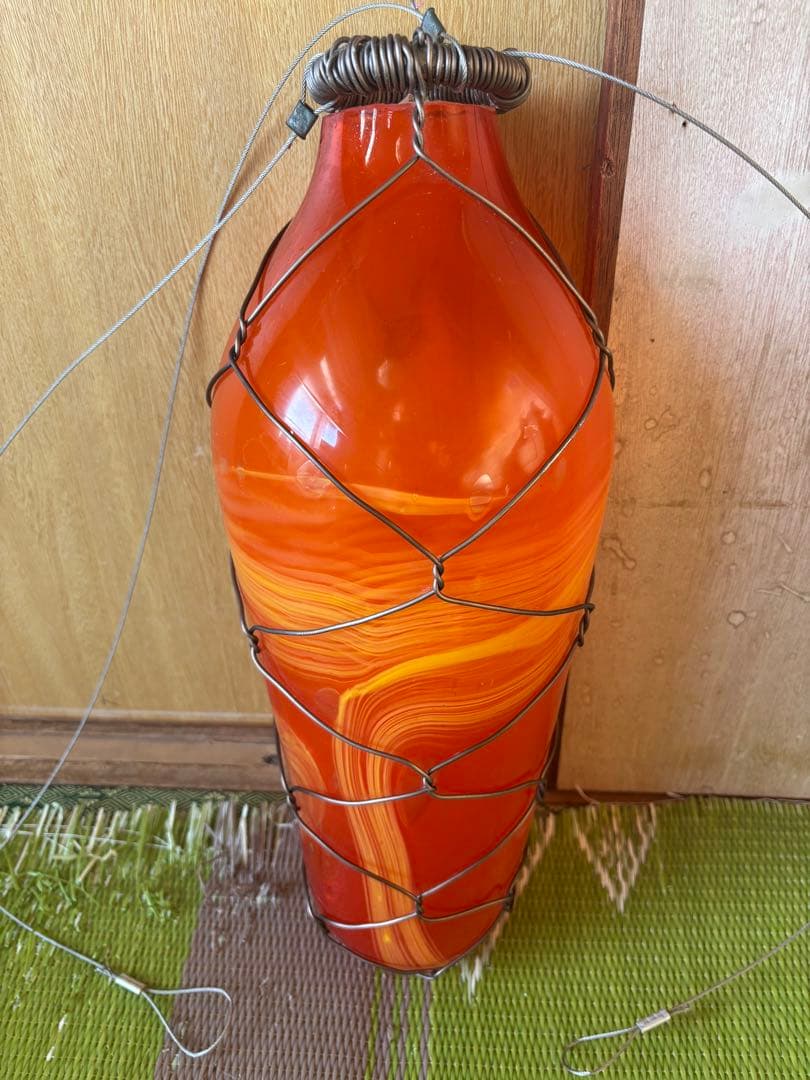 ハンドメイド 琉球ガラス吊し型ランプ