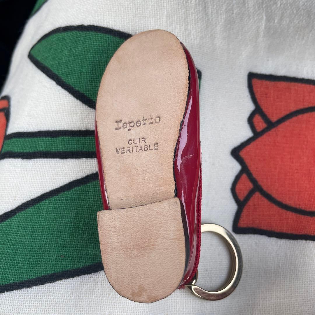 Repetto バレエシューズ型キーホルダー 赤