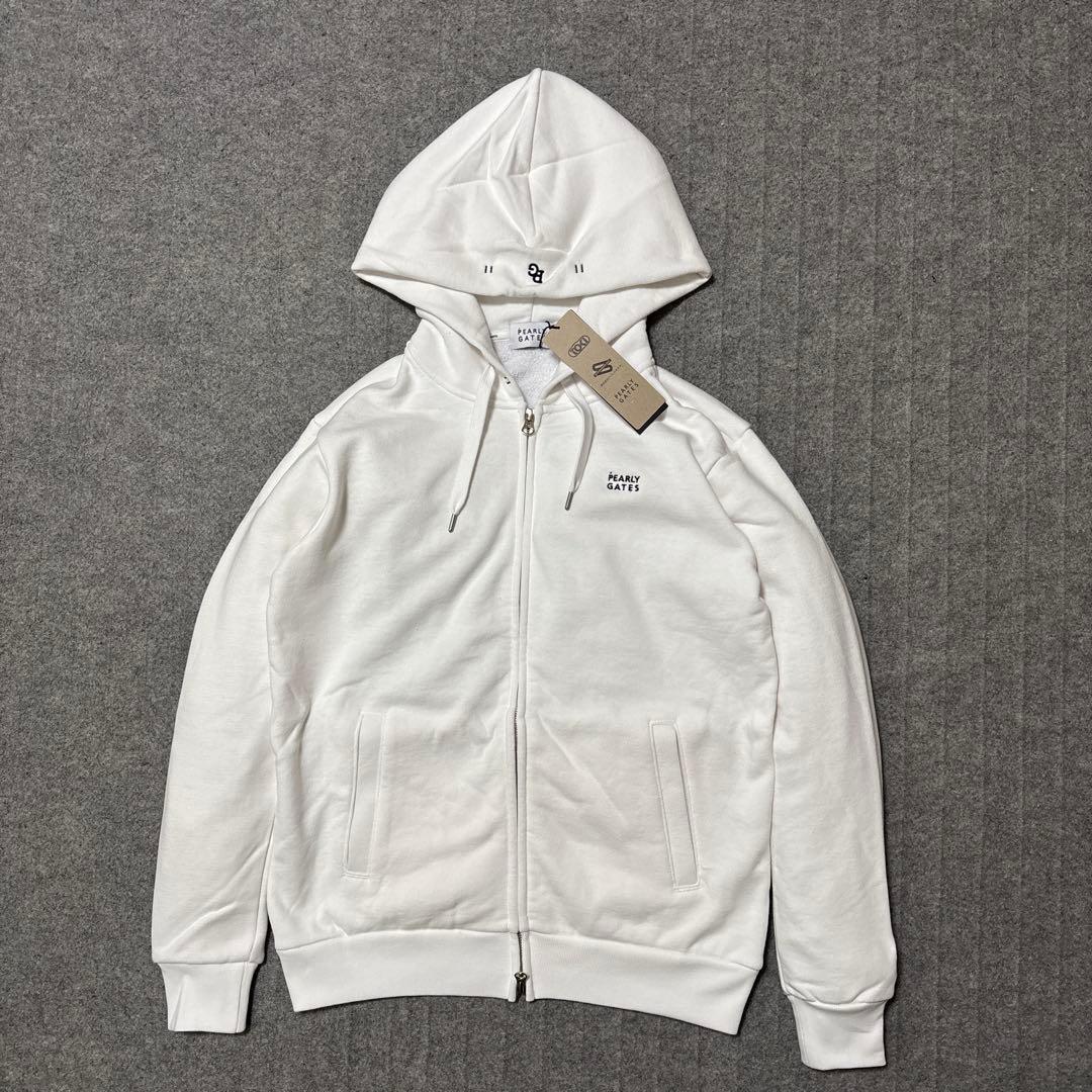 サイズ 1★新品 パーリーゲイツ パーカー 白 055-3962302 単