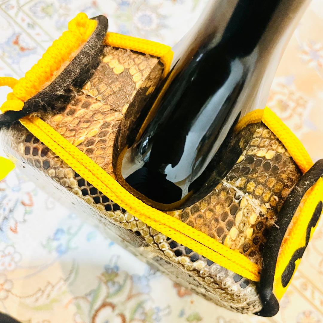 極美品✨沖縄 三線 特上 本革　蛇柄 三味線